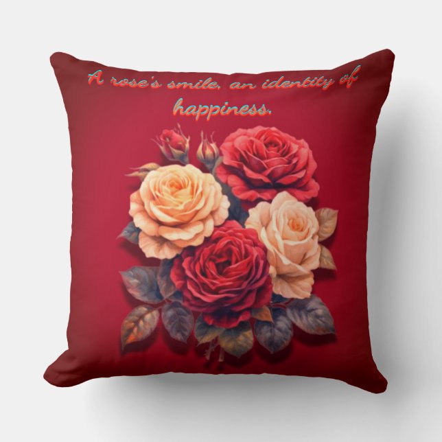 Rose Lächeln Kissen (Vorderseite)