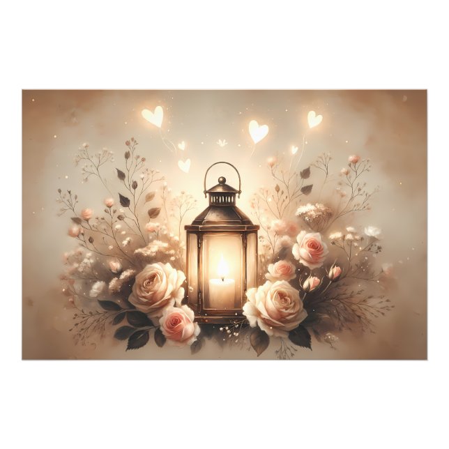 Rose Lantern Glow Bouquet Fotodruck (Vorne)