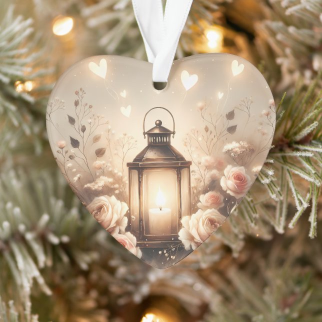 Rose Lantern Glow Bouquet Ornament (Baum)