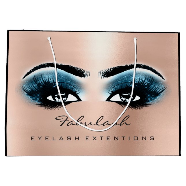 Rose Lash Blue Makeup Glitzer Beauty Kosmetik Große Geschenktüte (Rückseite)