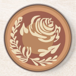 Rose Latte Art Untersetzer