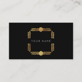 Rose Laurel Golden Foil Visitenkarte