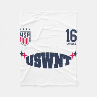 Rose Lavelle 16 Weiß Uswnt Offiziell Lizensiert  Fleecedecke