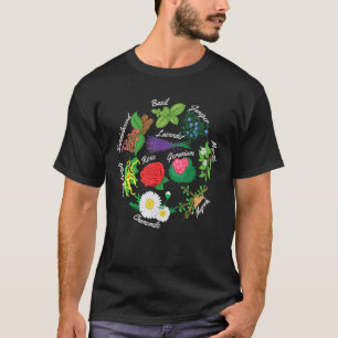 Rose Lavendel Basil Geranium Pl T-Shirt