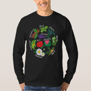 Rose Lavendel Basil Geranium Pl T-Shirt
