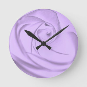 Rose -lavender.jpg runde wanduhr
