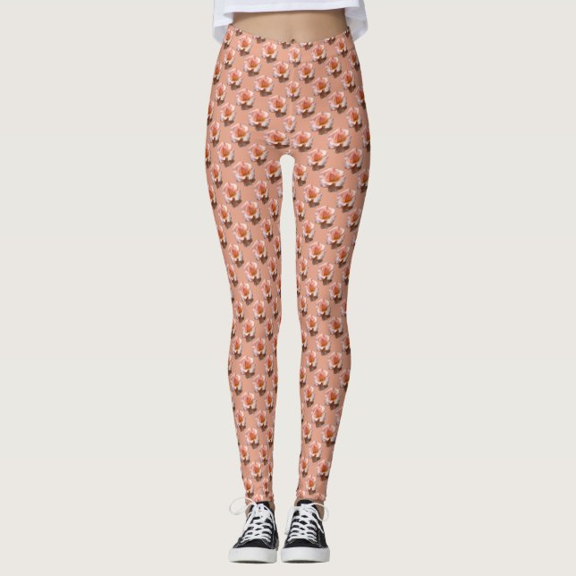 Rose Leggings Peach Wilde Rose Leggings (Vorderseite)
