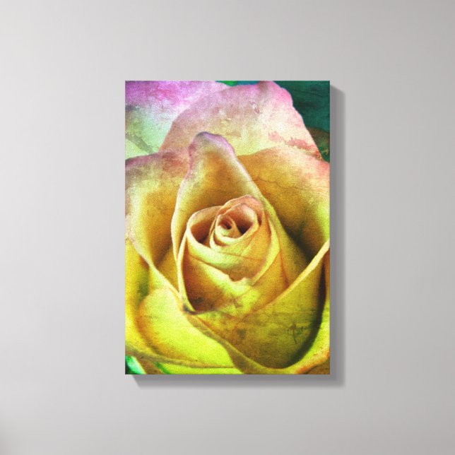 Rose Leinwand Kunst (Vorderseite)