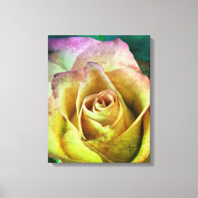 Rose Leinwand Kunst (Vorderseite)