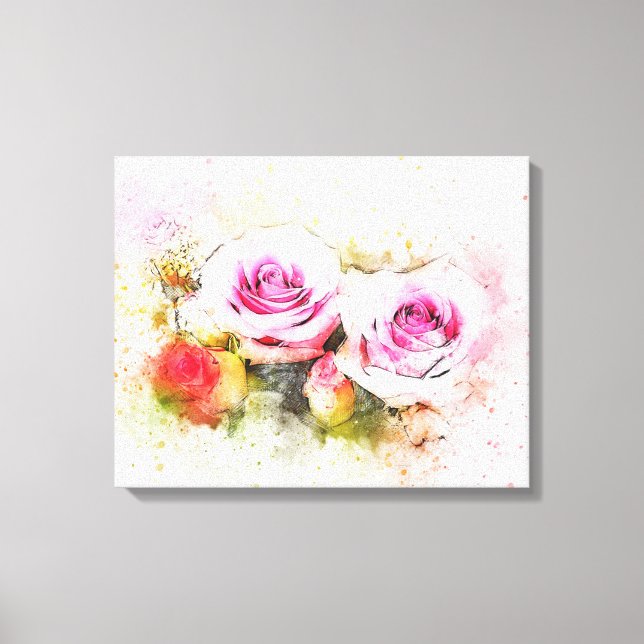 Rose Leinwanddruck (Vorderseite)