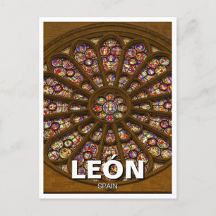 Rose León Spain Cathedral Postkarte