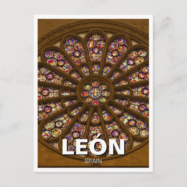 Rose León Spain Cathedral Postkarte (Vorderseite)