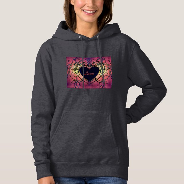 Rose Liebe Design Romance Hoodie (Vorderseite)