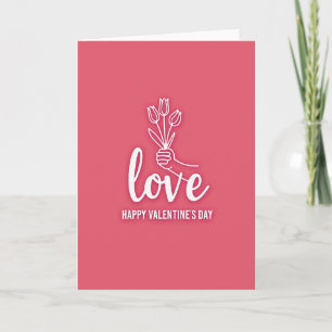 Rose-Liebe-Minimalismus-Karte Karte
