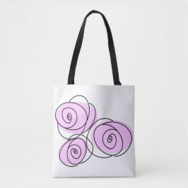 Rose Lilac Bouquet überall auf der Tasche gestreif