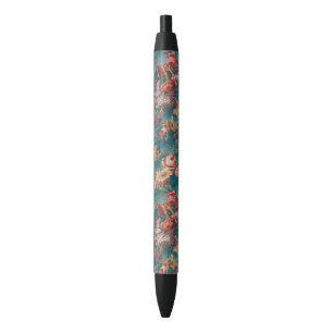 Rose, Lilac, große Blätter Muster Vintager Garten Kugelschreiber