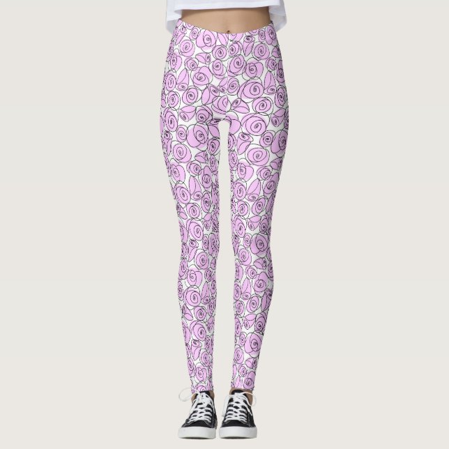 Rose Lilac Leggings (Vorderseite)