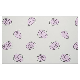 Rose Lilac Multi große Mustergewebe Stoff