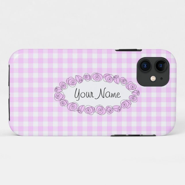 Rose Lilac Name überprüft iPhone Gehäuse horizonta Case-Mate iPhone Hülle (Rückseite (Horizontal))