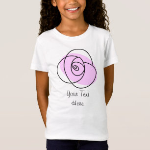Rose Lilac 'Text' Girls' T - Shirt