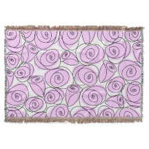 Rose Lilac werfen Decke
