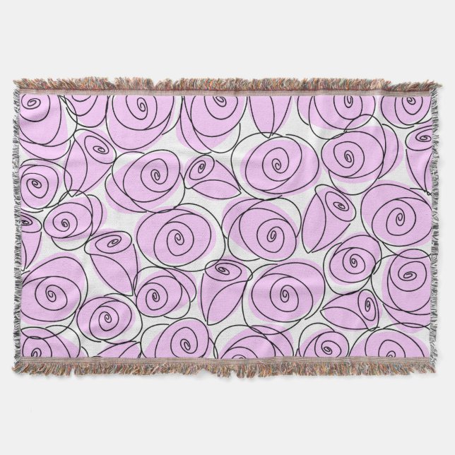 Rose Lilac werfen Decke (Vorderseite)