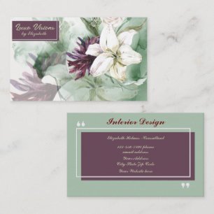 Rose, Lily, Magnolia Business Card Visitenkarte