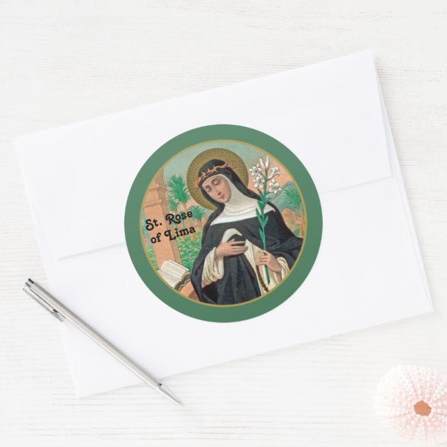 Rose Lima (Detail; K 48) Runder Aufkleber (Umschlag)