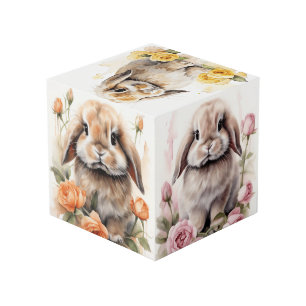 Rose Lop Eared Bunny Rabbits Würfel