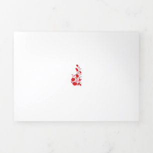 Rose Madder, Blumendesign von Thunderbird Dreifach Gefaltete Karte