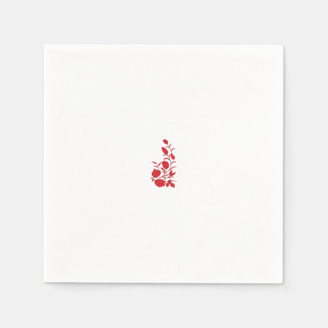 Rose Madder, Blumendesign von Thunderbird Serviette (Vorderseite)