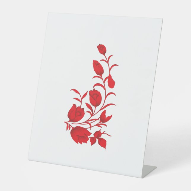 Rose Madder, Blumendesign von Thunderbird Sockelschild (Vorderseite)