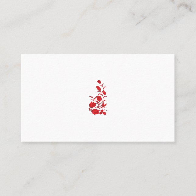 Rose Madder, Blumendesign von Thunderbird Terminkarte (Vorderseite)
