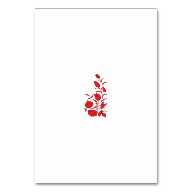 Rose Madder, Blumendesign von Thunderbird Tischnummer (Vorderseite)