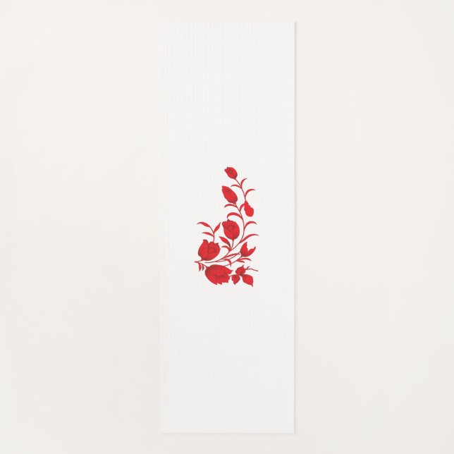 Rose Madder, Blumendesign von Thunderbird Yogamatte (Vorderseite)