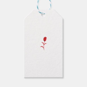 Rose Madder, Lava Red, Blumendesign Geschenkanhänger