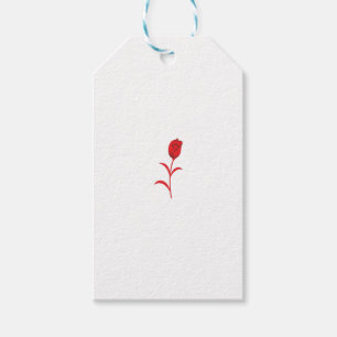 Rose Madder, Lava Red, Blumendesign Geschenkanhänger