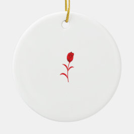 Rose Madder, Lava Red, Blumendesign Keramik Ornament