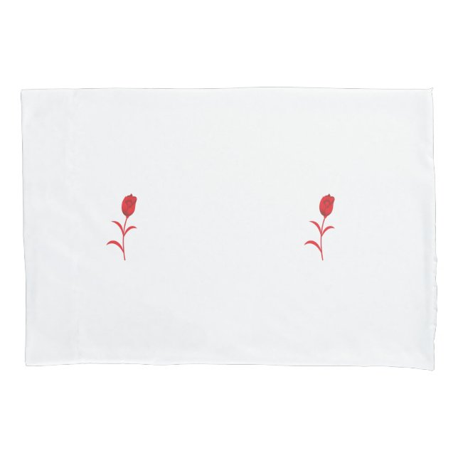 Rose Madder, Lava Red, Blumendesign Kissenbezug (Vorderseite)