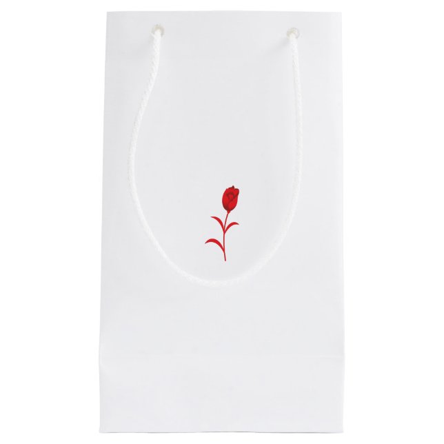 Rose Madder, Lava Red, Blumendesign Kleine Geschenktüte (Vorderseite)