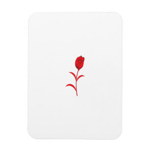 Rose Madder, Lava Red, Blumendesign Magnet