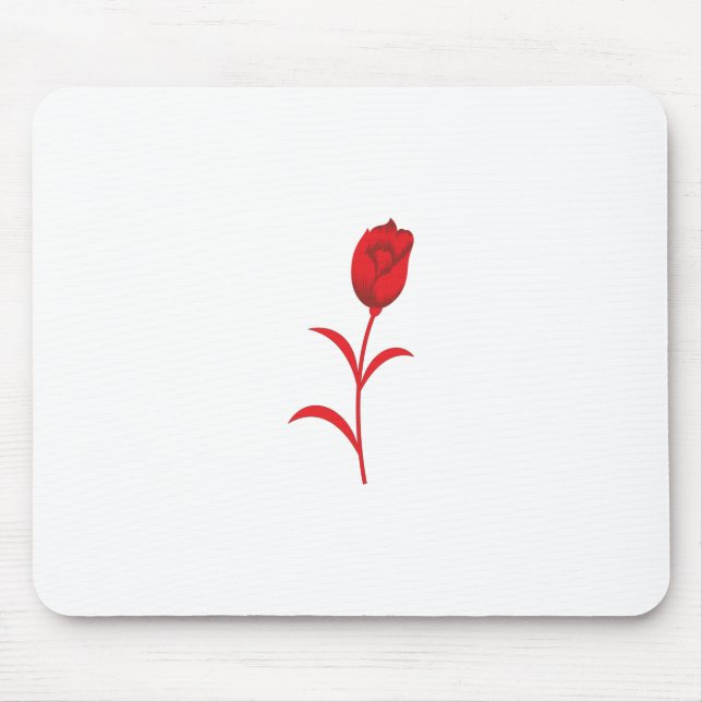 Rose Madder, Lava Red, Blumendesign Mousepad (Vorne)