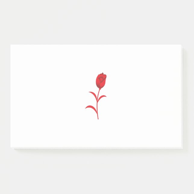 Rose Madder, Lava Red, Blumendesign Post-it Klebezettel (Vorderseite)