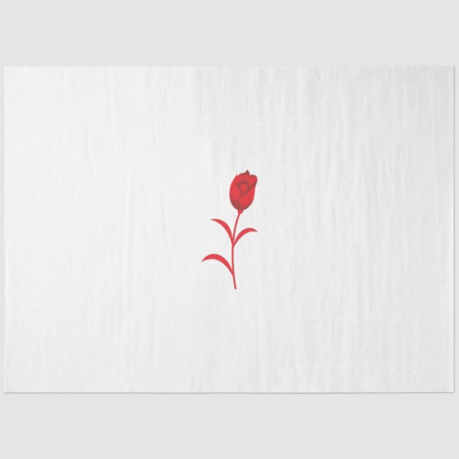 Rose Madder, Lava Red, Blumendesign Seidenpapier (Vorderseite)