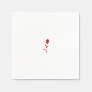 Rose Madder, Lava Red, Blumendesign Serviette