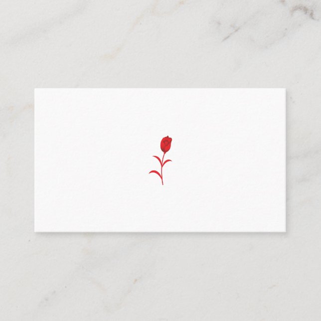 Rose Madder, Lava Red, Blumendesign Terminkarte (Vorderseite)