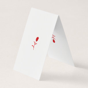 Rose Madder, Lava Red, Blumendesign Visitenkarten