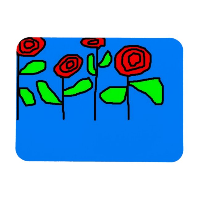 Rose-Magnet Magnet (Horizontal)