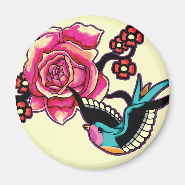 Rose-Magnet Magnet (Vorne)