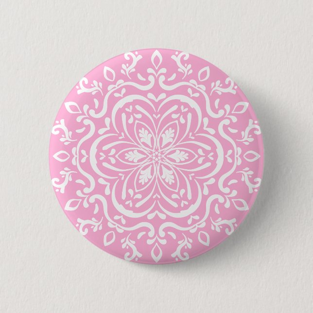 Rose Mandala Button (Vorderseite)